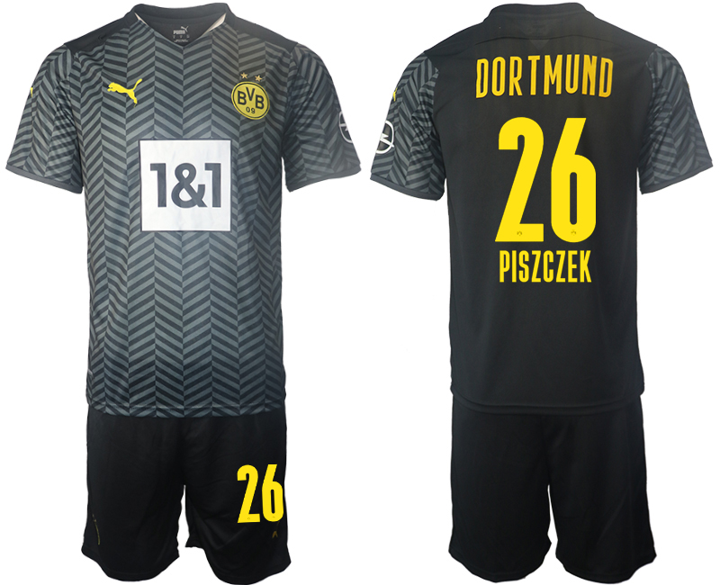 Men 2021-2022 Club Borussia Dortmund away black #26 Soccer Jersey